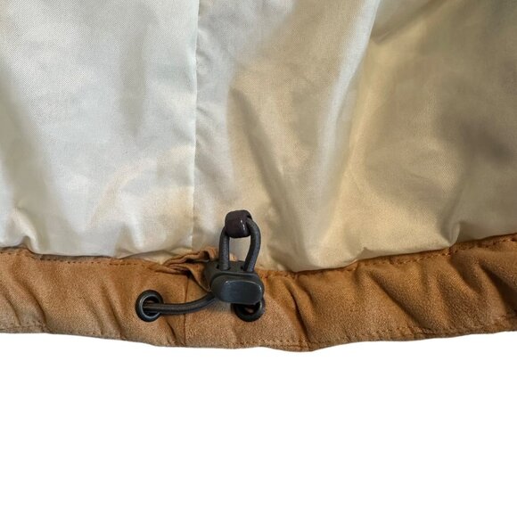 Columbia Womens Tan Zip Pockets Jacket Faux Fur Lined Polyester Size L - Picture 10 of 16